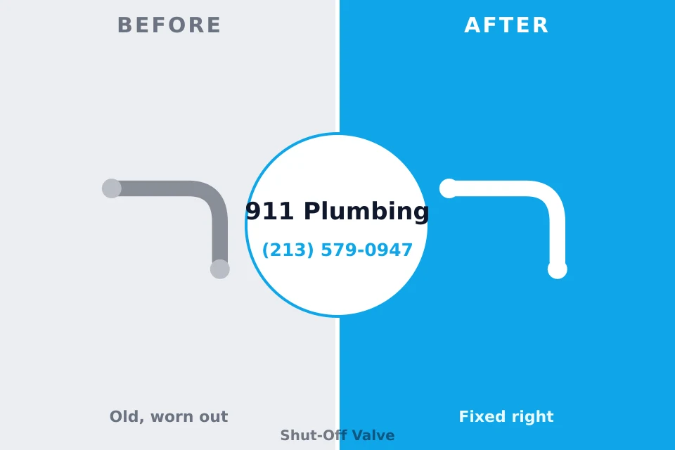 Before and after: plumbing repair Stony Point, NC